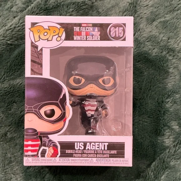 Funko Pop! US Agent Figure in Black, Red, White, Gold Accents - Picture 1 of 6